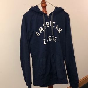 Dark Blue/ Navy America Eagle Zip-Up Hoodie